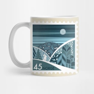 A wintery stamp design for Norway Mug